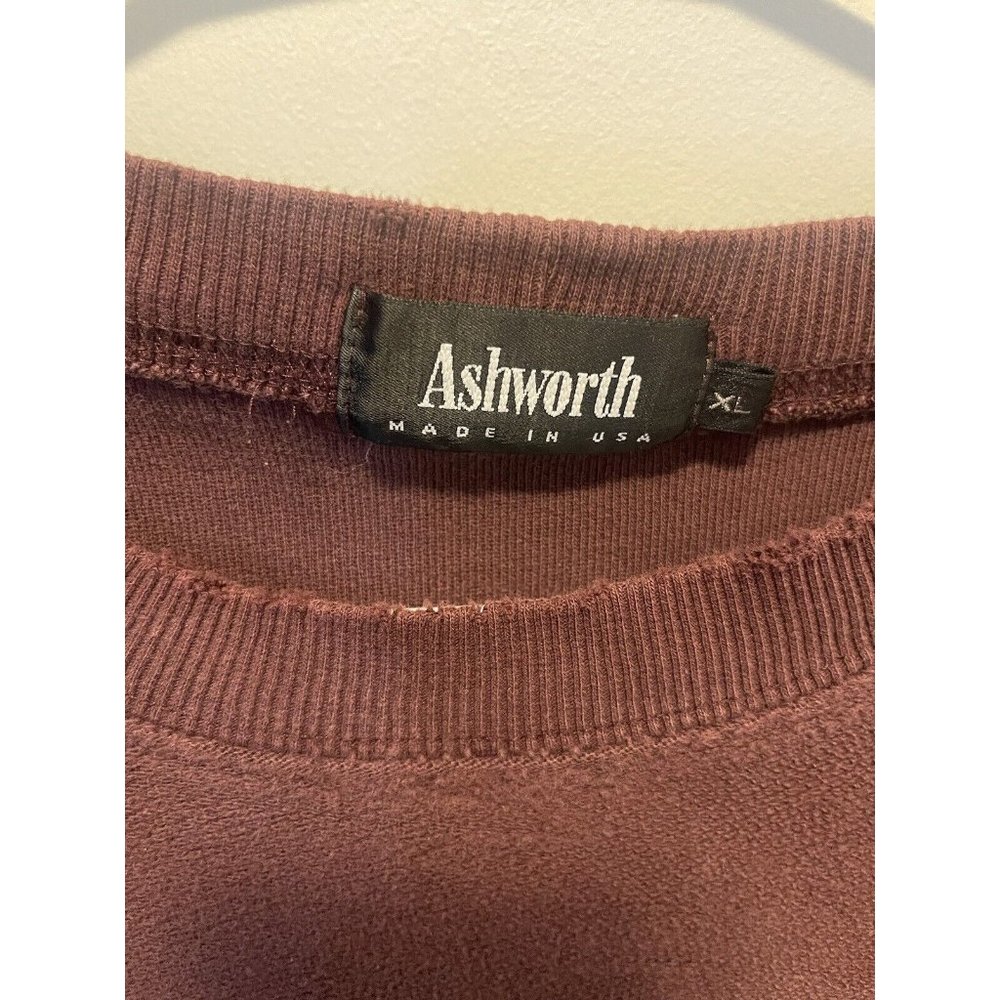 Ashworth Sweatshirt Mens XLarge Brick Red Golf Crew Neck pull over 200$ - Picture 2 of 3